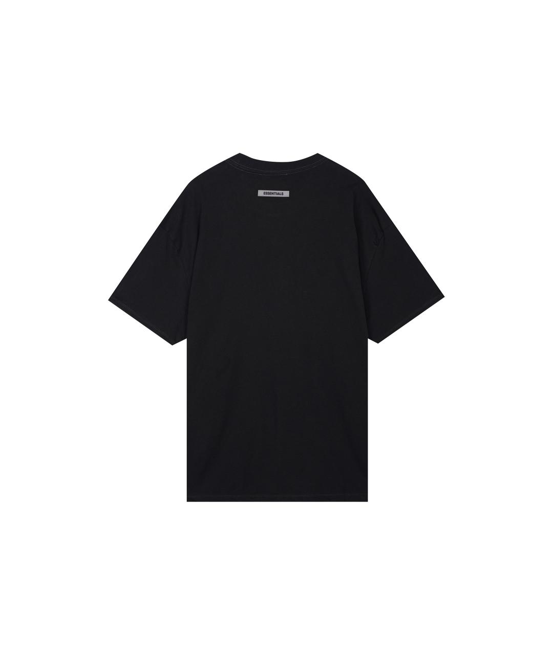 FEAR OF GOD ESSENTIALS Черная хлопковая футболка, фото 2