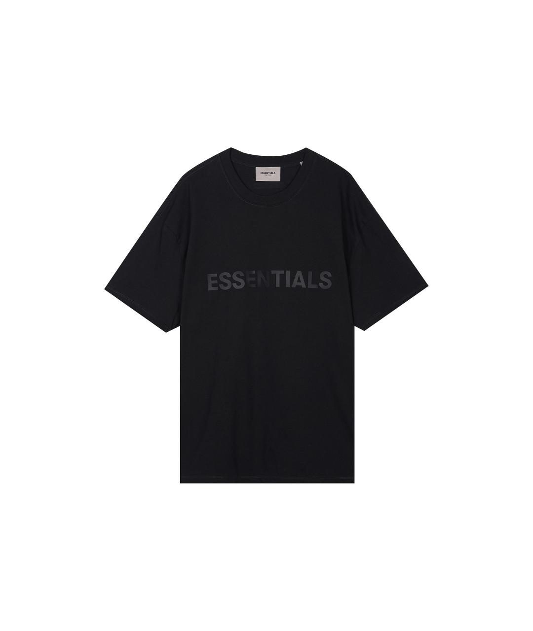 FEAR OF GOD ESSENTIALS Черная хлопковая футболка, фото 1