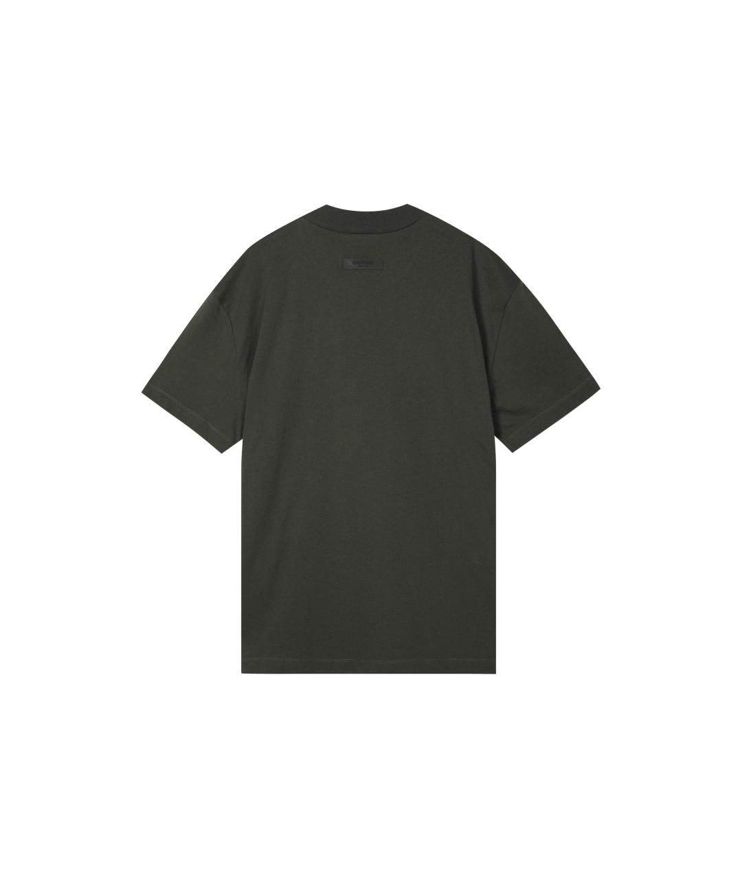 FEAR OF GOD ESSENTIALS Черная хлопковая футболка, фото 2