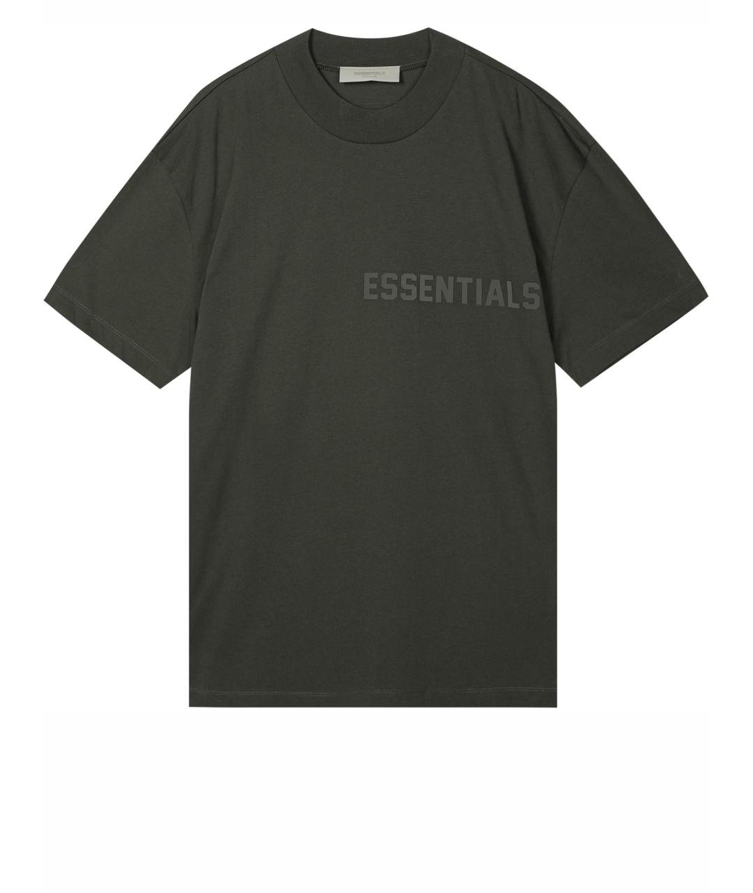 FEAR OF GOD ESSENTIALS Черная хлопковая футболка, фото 1