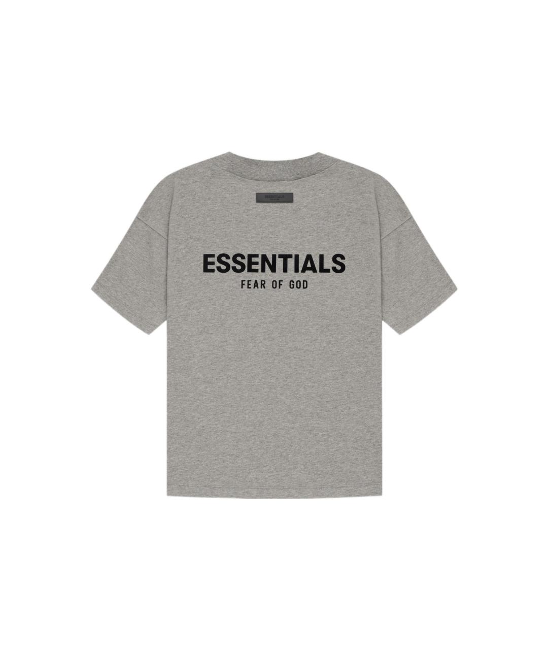 FEAR OF GOD ESSENTIALS Серая хлопковая футболка, фото 2