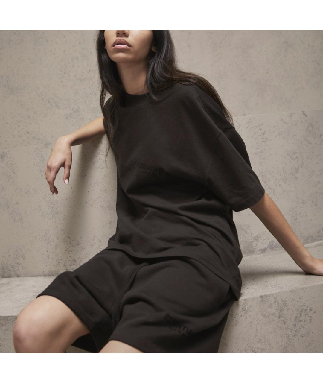FEAR OF GOD ESSENTIALS Черная хлопковая футболка, фото 3