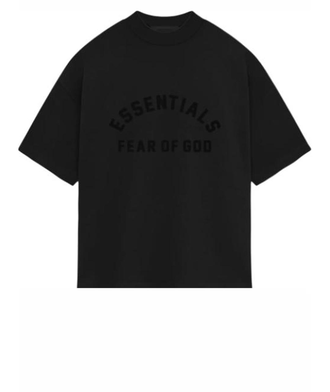 FEAR OF GOD ESSENTIALS Черная хлопковая футболка, фото 1