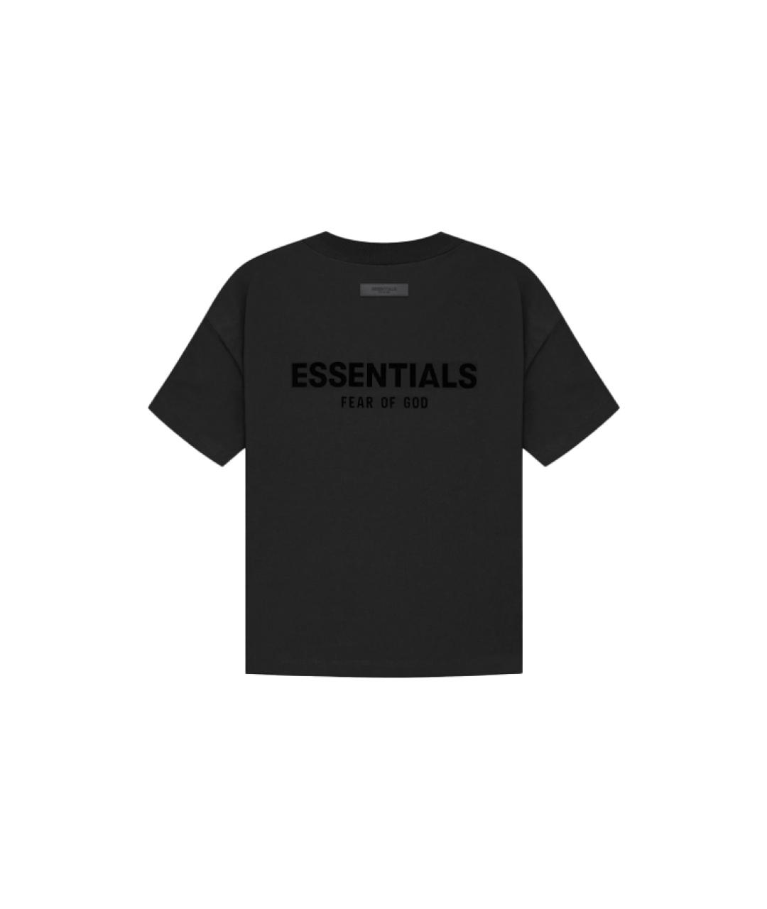 FEAR OF GOD ESSENTIALS Черная хлопковая футболка, фото 2