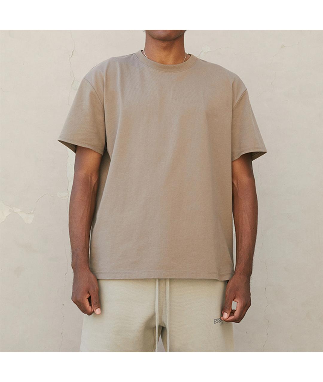 FEAR OF GOD ESSENTIALS Коричневая хлопковая футболка, фото 3