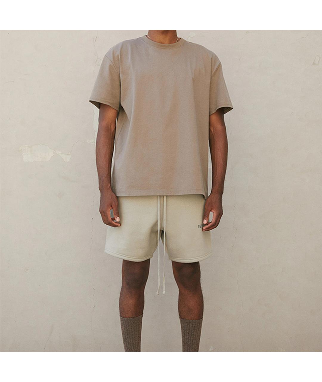 FEAR OF GOD ESSENTIALS Коричневая хлопковая футболка, фото 5