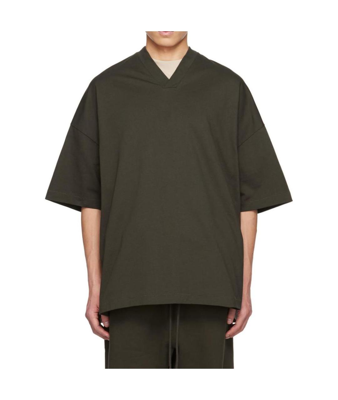 FEAR OF GOD ESSENTIALS Черная хлопковая футболка, фото 2