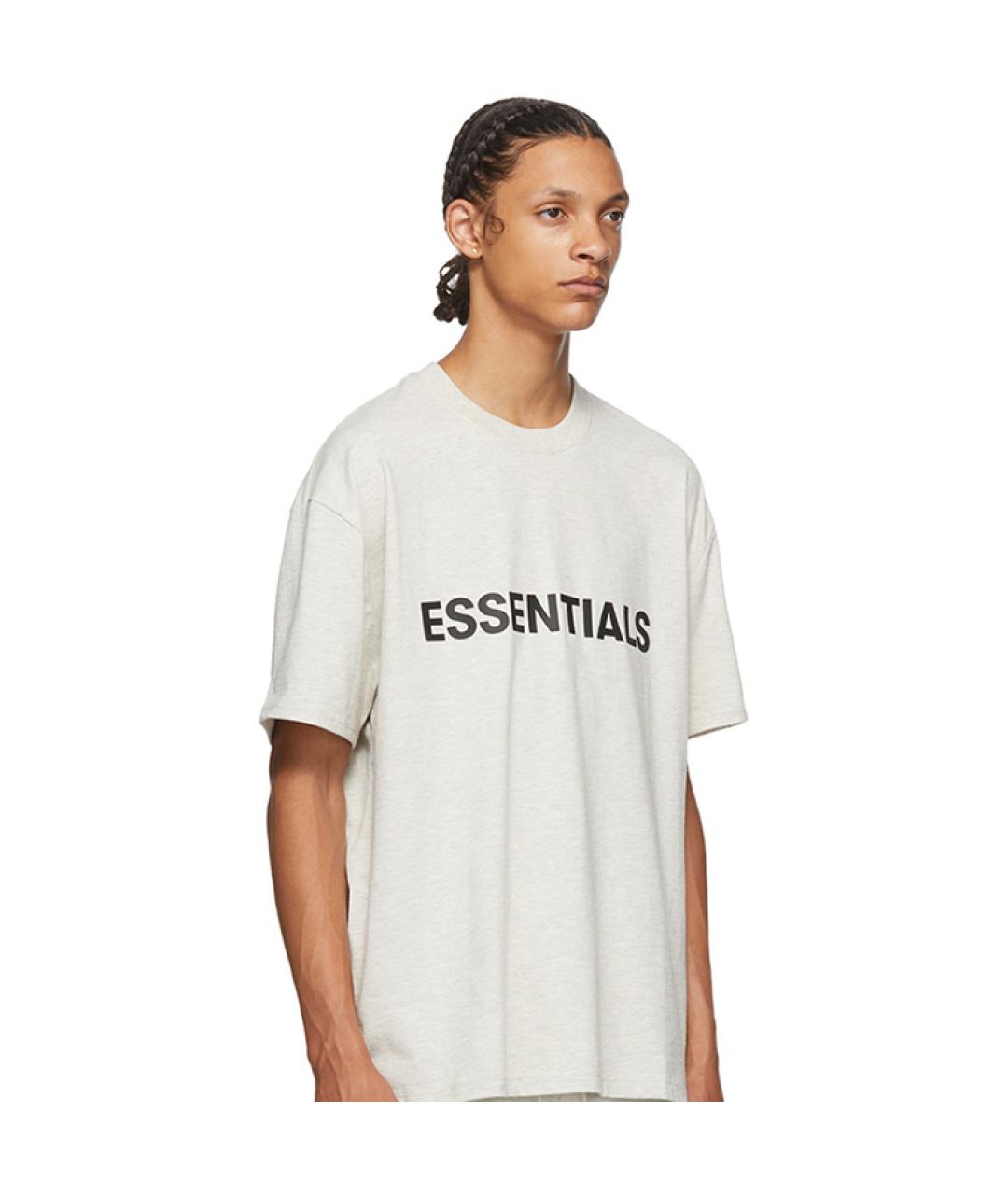 FEAR OF GOD ESSENTIALS Серая хлопковая футболка, фото 3