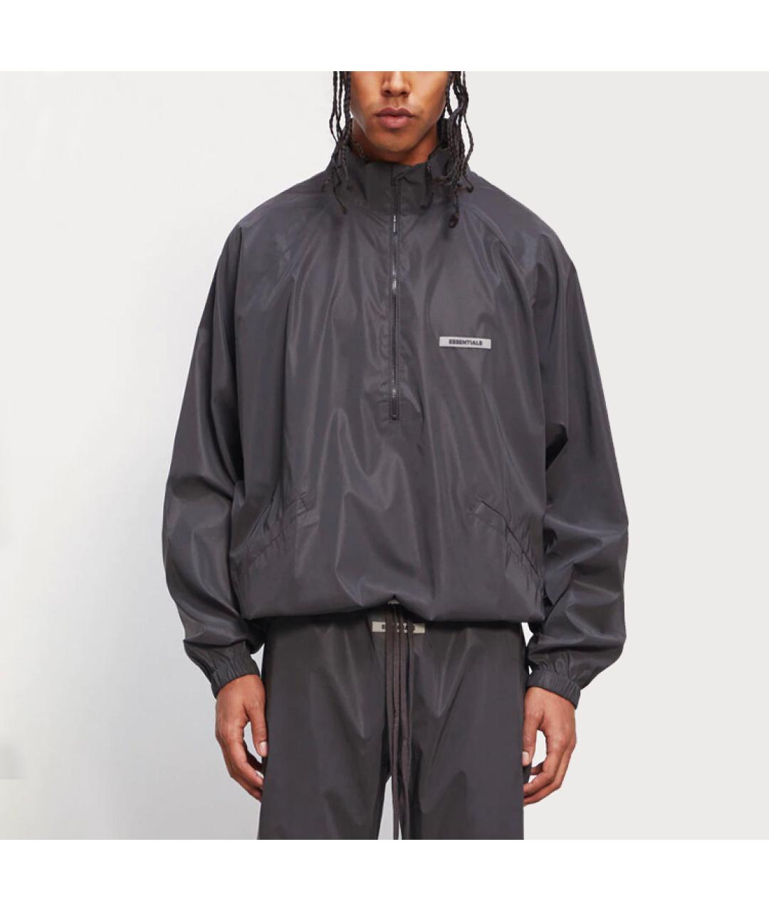 FEAR OF GOD ESSENTIALS Черная хлопковая куртка, фото 2