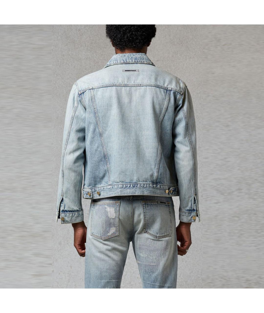 FEAR OF GOD ESSENTIALS Голубая деним куртка, фото 3