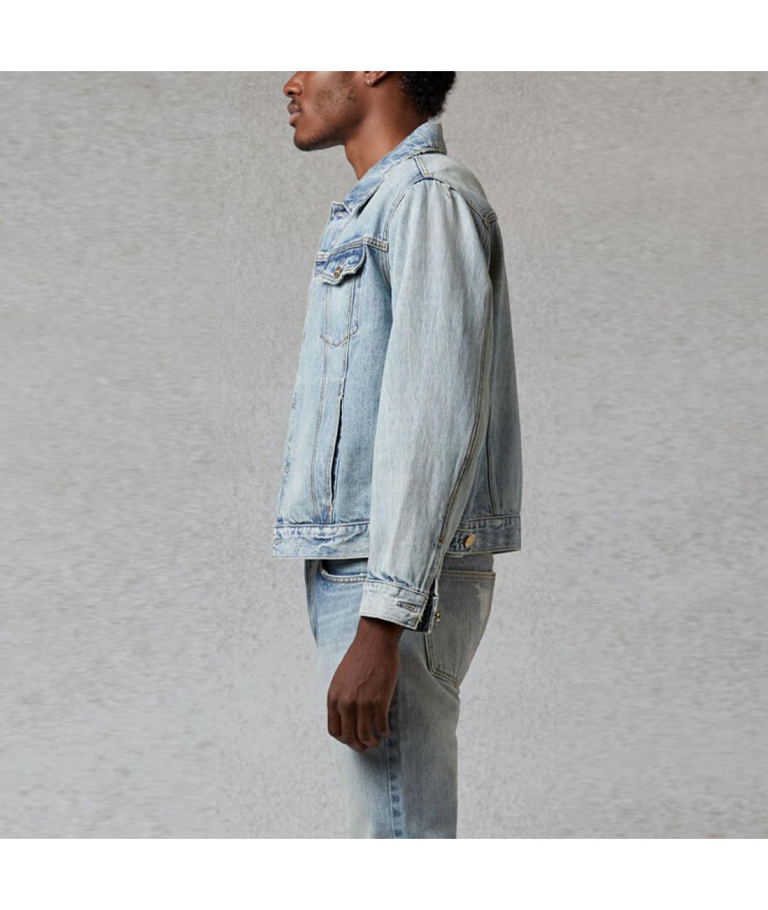 FEAR OF GOD ESSENTIALS Голубая деним куртка, фото 4