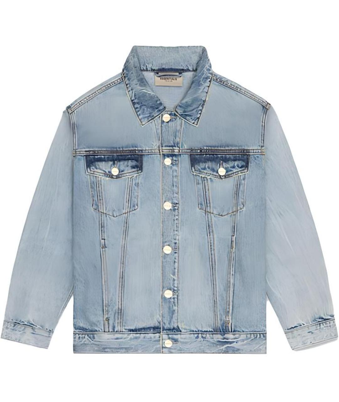 FEAR OF GOD ESSENTIALS Голубая деним куртка, фото 1