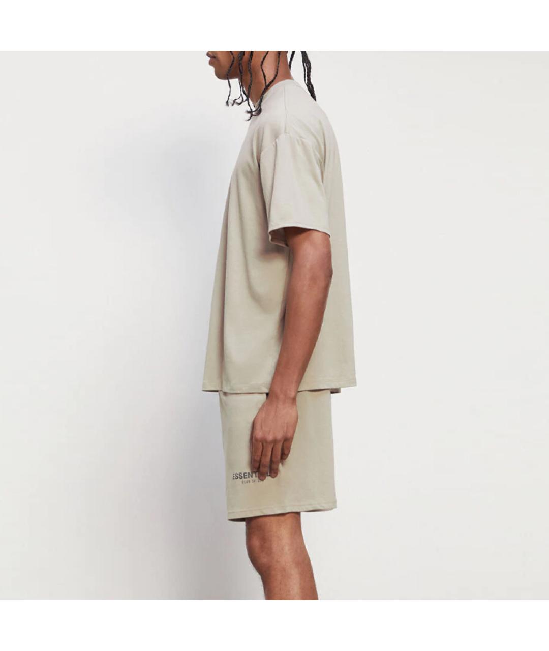 FEAR OF GOD ESSENTIALS Серая хлопковая футболка, фото 4