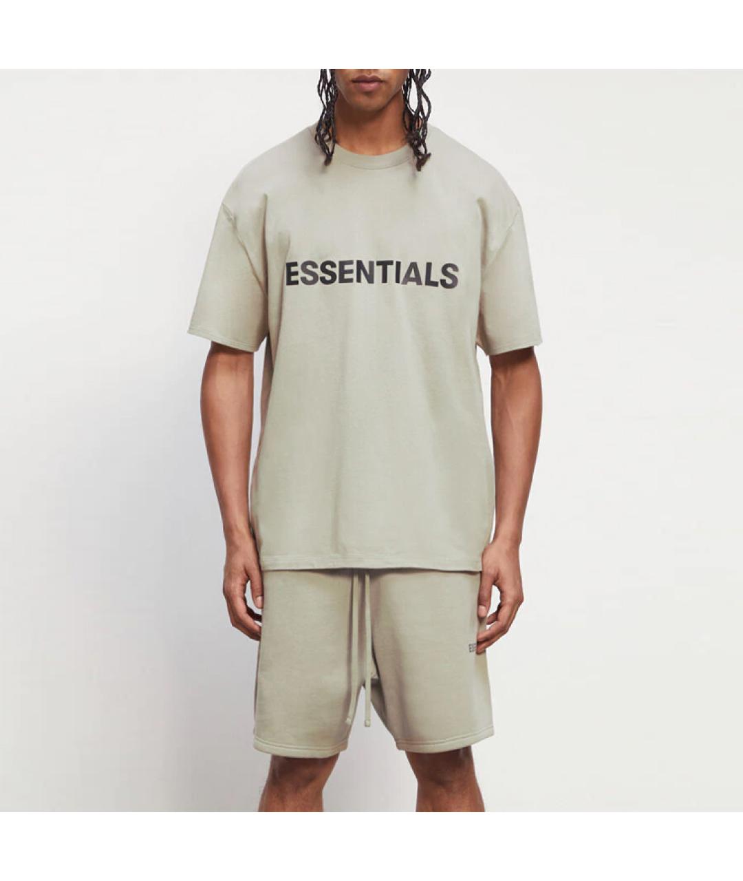 FEAR OF GOD ESSENTIALS Серая хлопковая футболка, фото 3