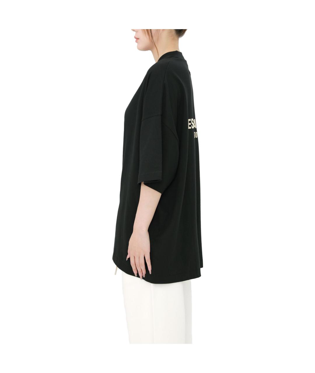FEAR OF GOD ESSENTIALS Черная хлопковая футболка, фото 5