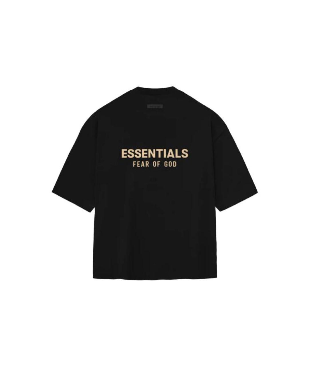 FEAR OF GOD ESSENTIALS Черная хлопковая футболка, фото 2