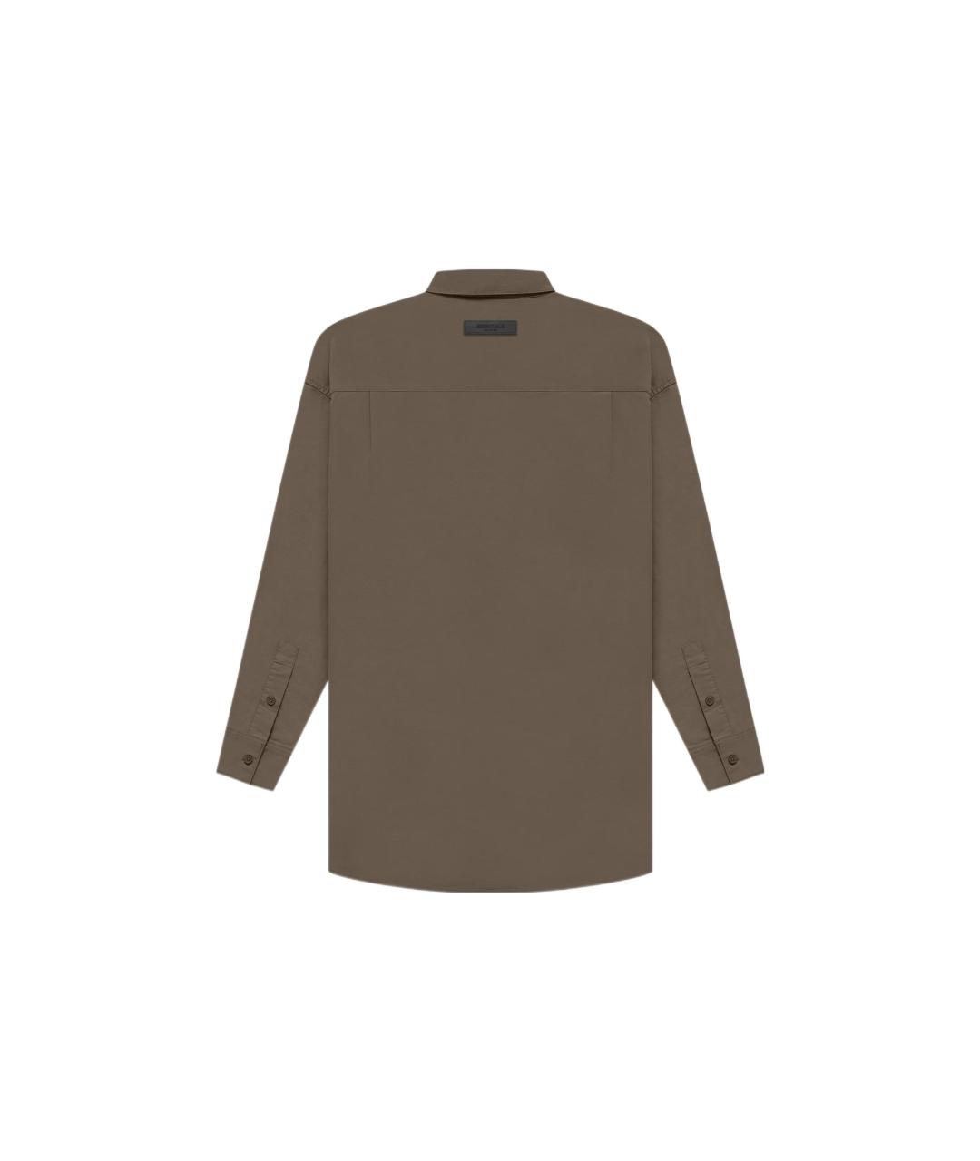 FEAR OF GOD ESSENTIALS Коричневая хлопковая рубашка, фото 2