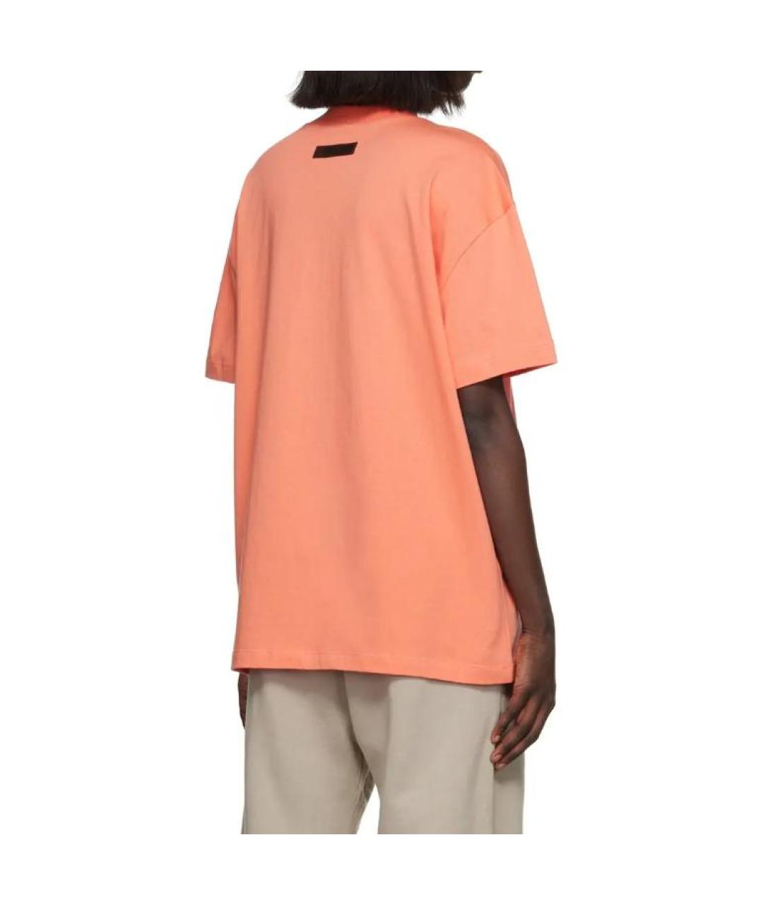 FEAR OF GOD ESSENTIALS Коралловая хлопковая футболка, фото 5