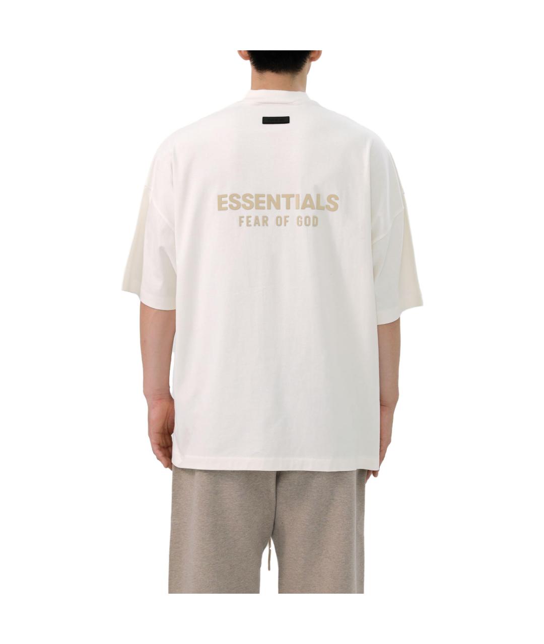 FEAR OF GOD ESSENTIALS Белая хлопковая футболка, фото 4