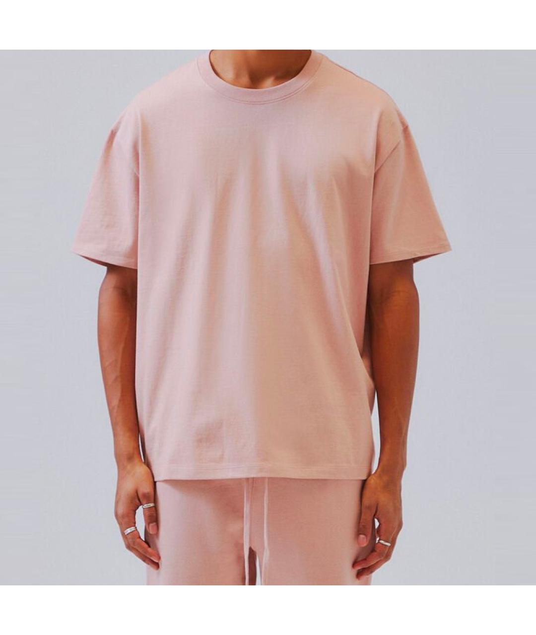 FEAR OF GOD ESSENTIALS Розовая хлопковая футболка, фото 5