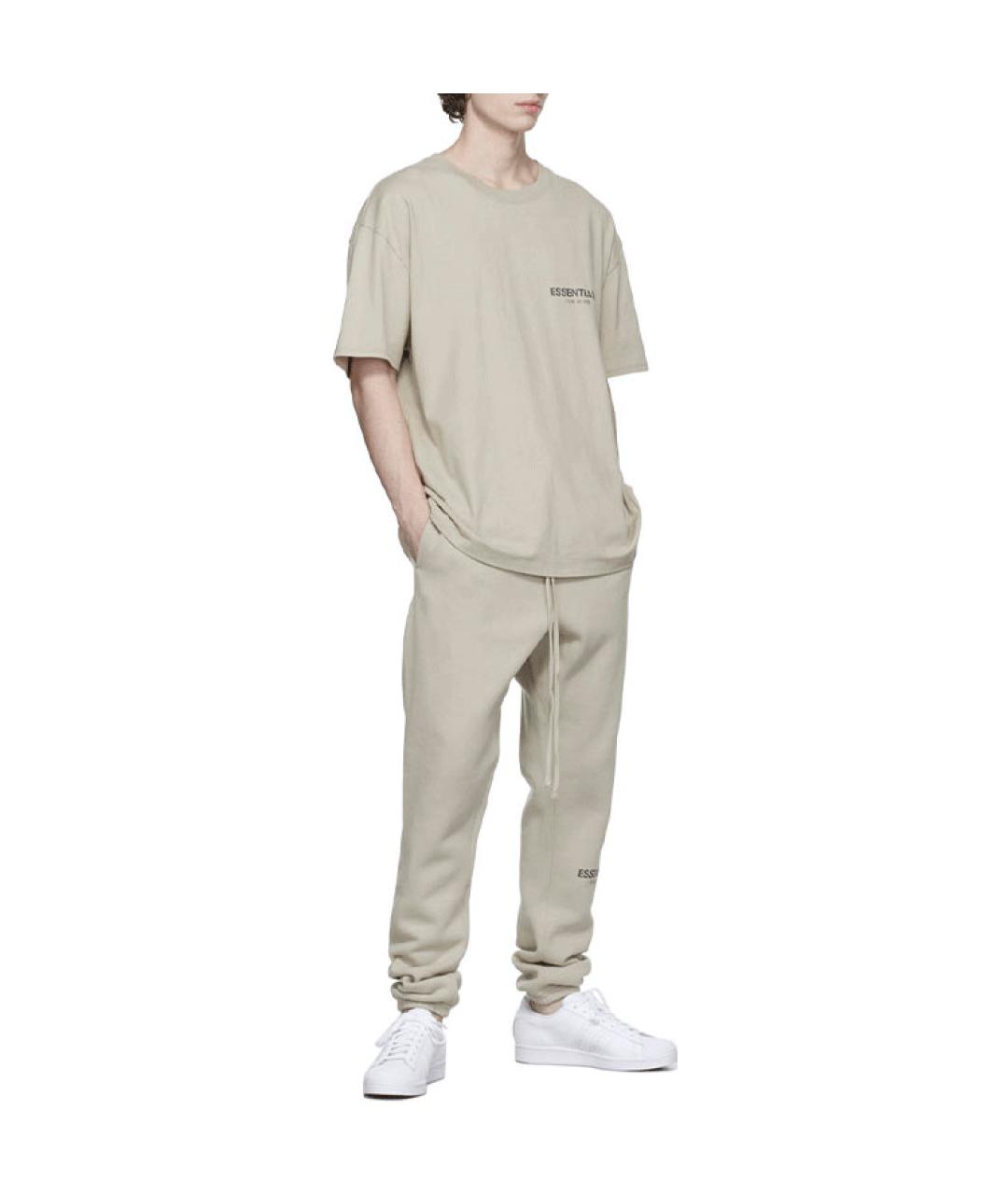 FEAR OF GOD ESSENTIALS Серая хлопковая футболка, фото 3