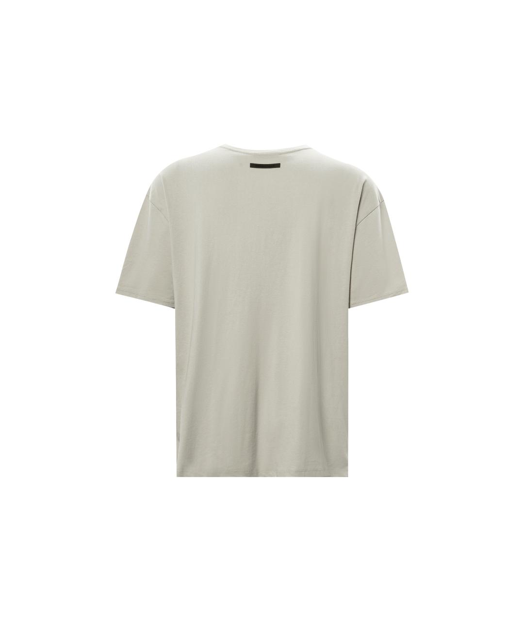 FEAR OF GOD ESSENTIALS Серая хлопковая футболка, фото 2