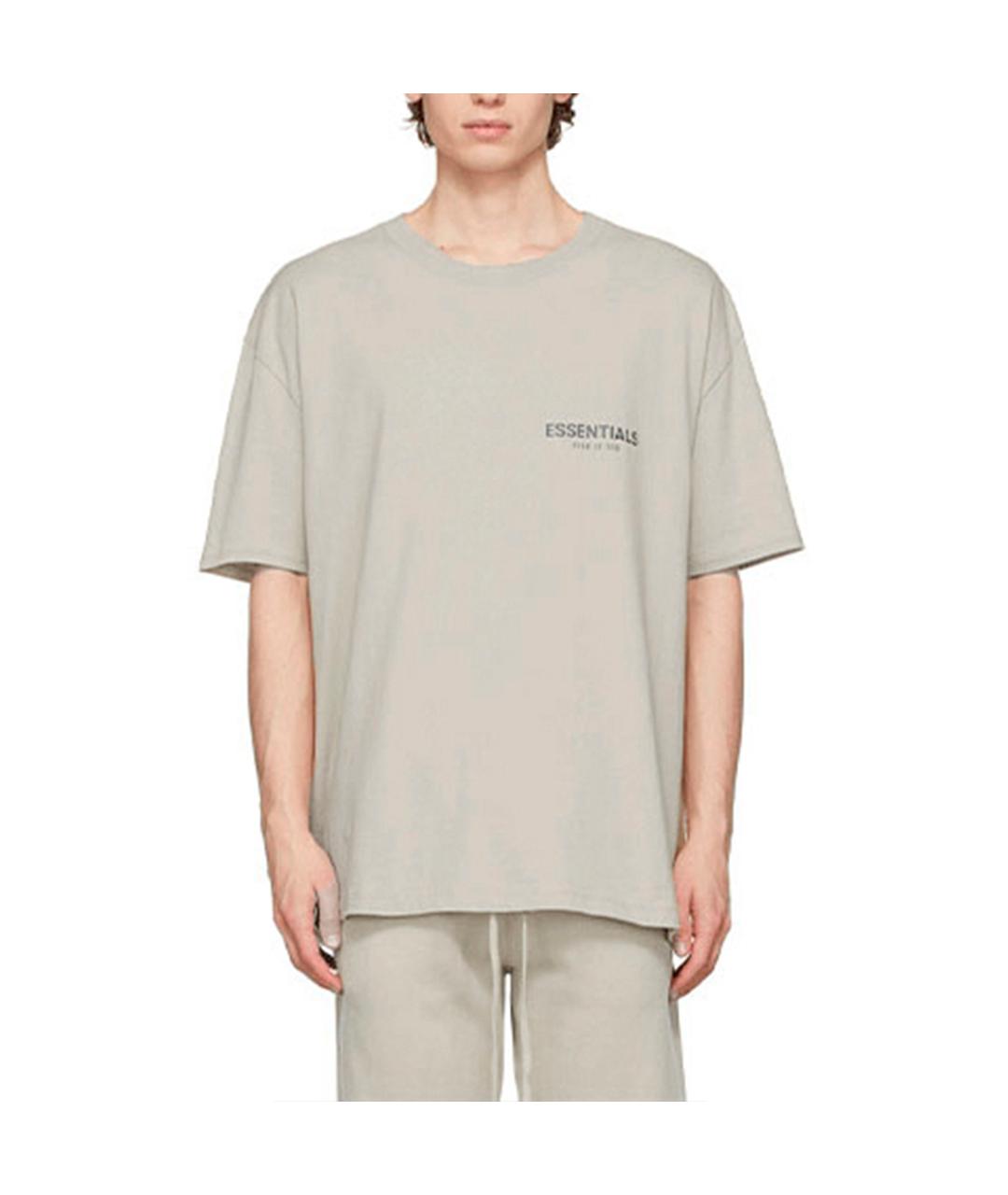 FEAR OF GOD ESSENTIALS Серая хлопковая футболка, фото 4