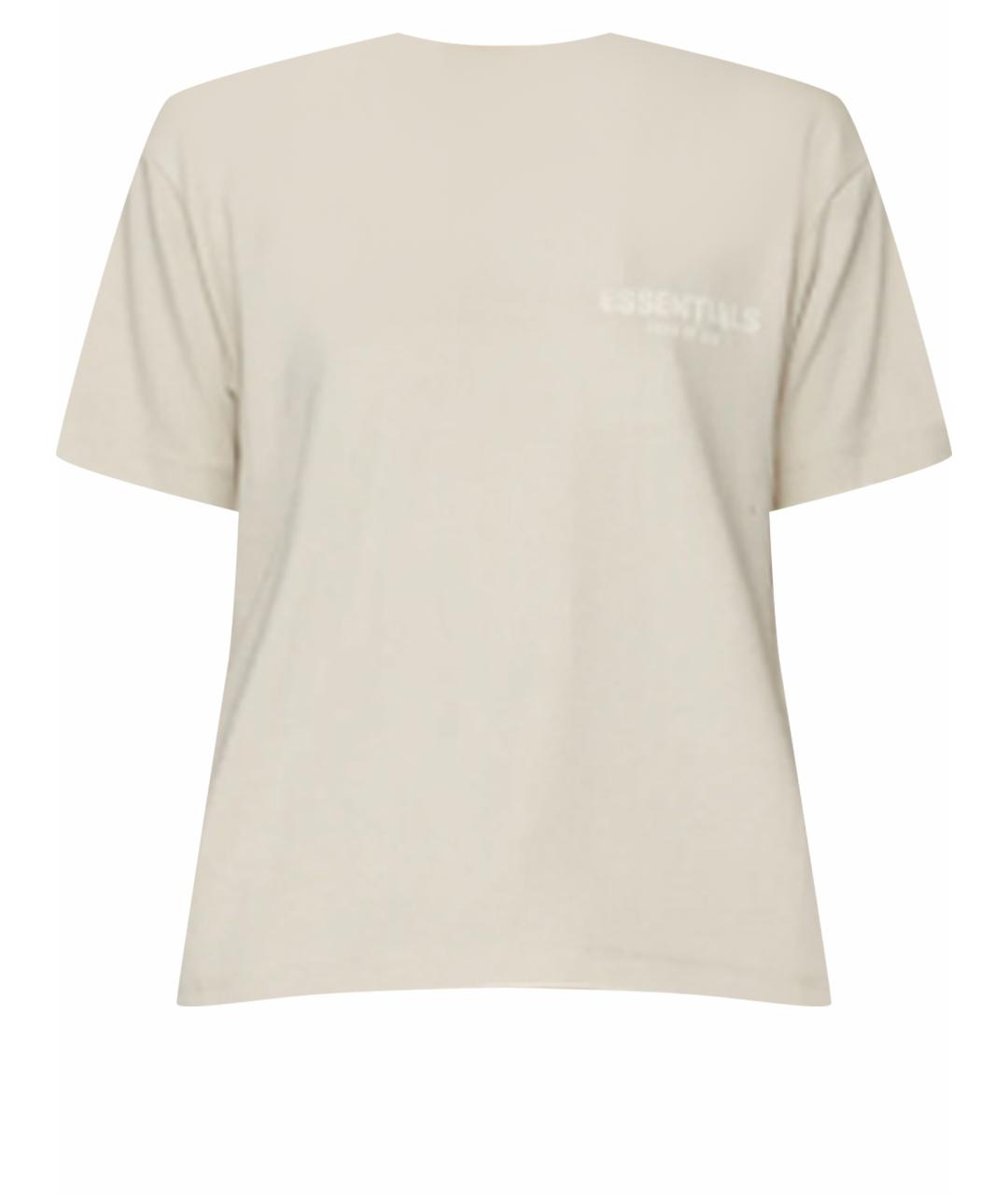 FEAR OF GOD ESSENTIALS Бежевая хлопковая футболка, фото 1