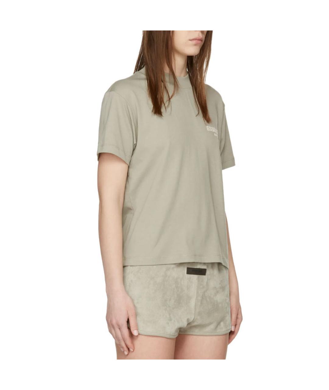 FEAR OF GOD ESSENTIALS Серая хлопковая футболка, фото 3