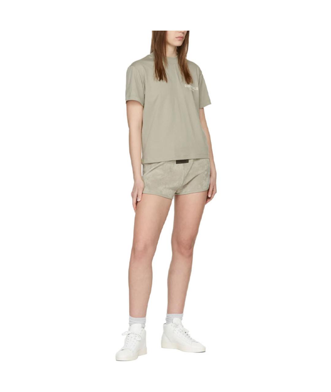 FEAR OF GOD ESSENTIALS Серая хлопковая футболка, фото 2