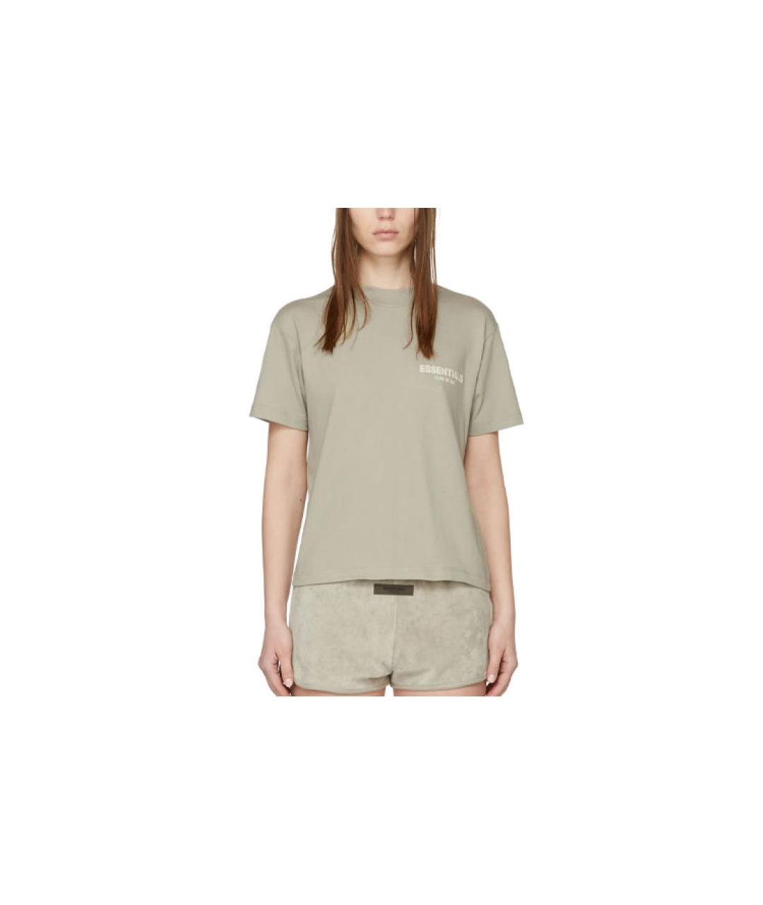 FEAR OF GOD ESSENTIALS Серая хлопковая футболка, фото 4