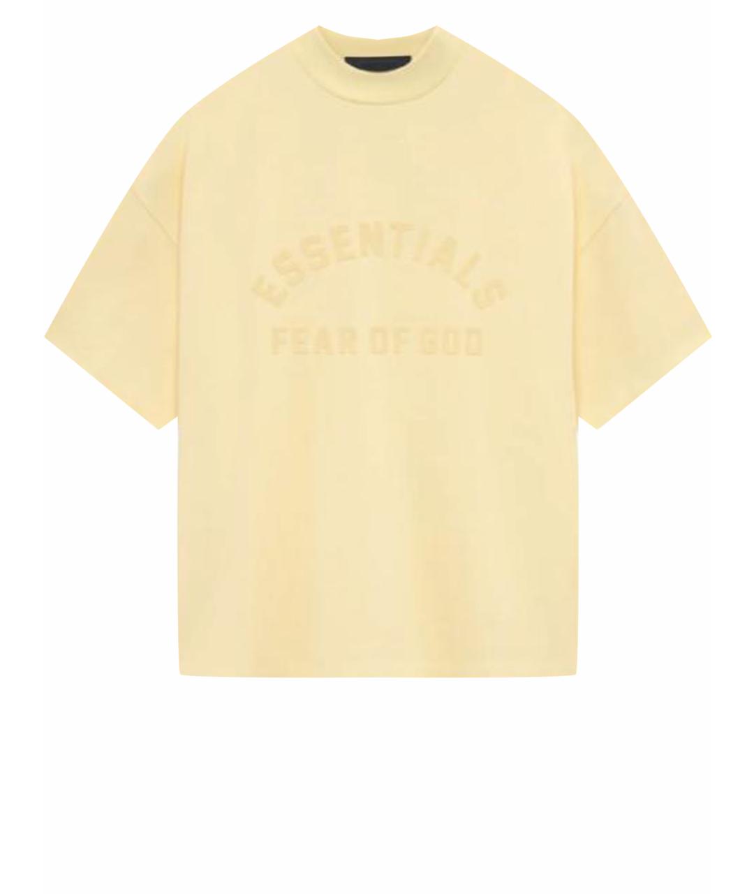 FEAR OF GOD ESSENTIALS Желтая хлопковая футболка, фото 1