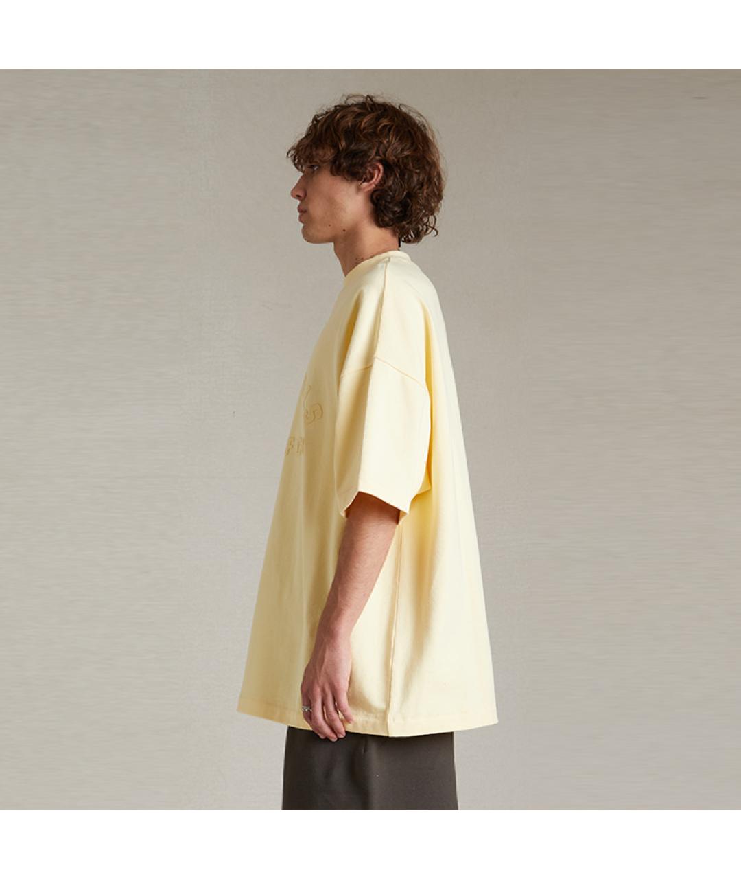 FEAR OF GOD ESSENTIALS Желтая хлопковая футболка, фото 2