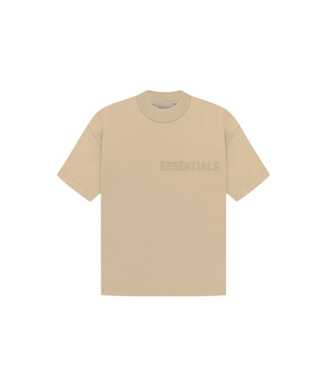 FEAR OF GOD ESSENTIALS Бежевая хлопковая футболка, фото 1