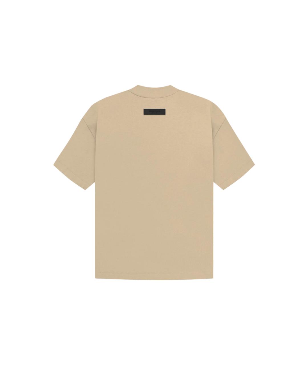 FEAR OF GOD ESSENTIALS Бежевая хлопковая футболка, фото 2