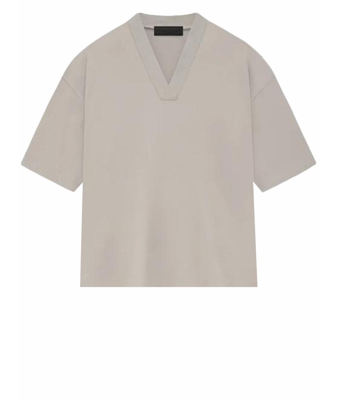 FEAR OF GOD ESSENTIALS Бежевая хлопковая футболка, фото 1