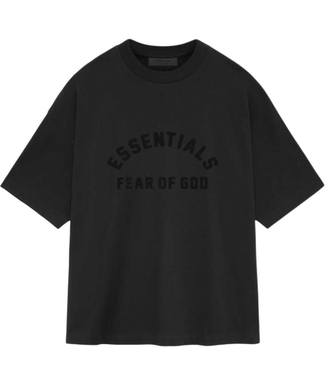 FEAR OF GOD ESSENTIALS Черная хлопковая футболка, фото 1