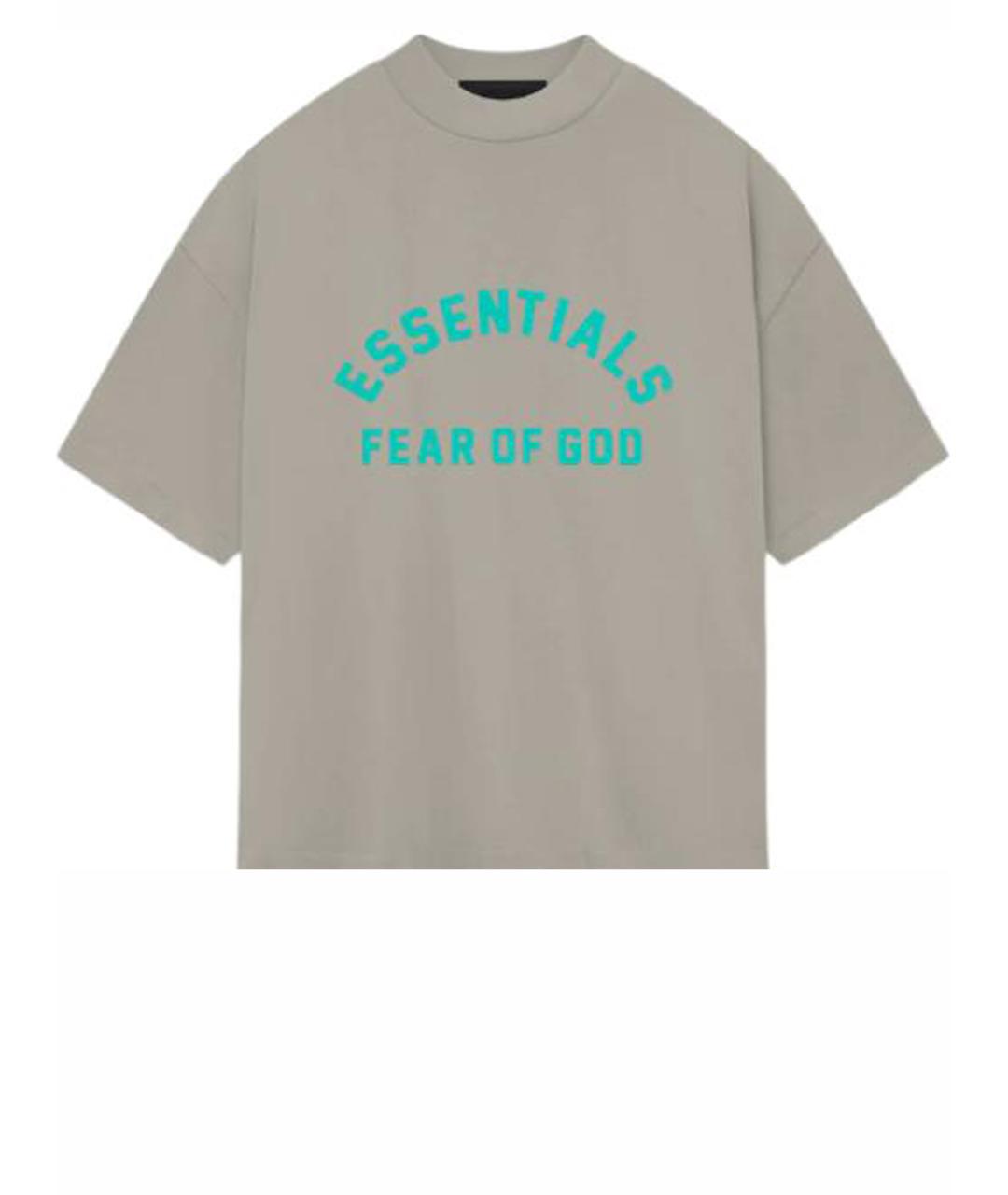 FEAR OF GOD ESSENTIALS Серая хлопковая футболка, фото 1