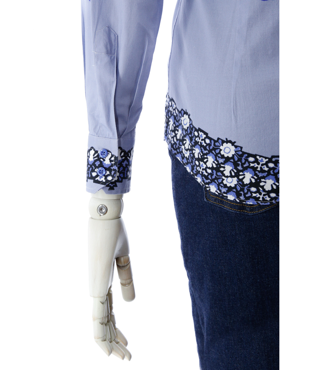 ETRO Синяя хлопко-эластановая рубашка, фото 4