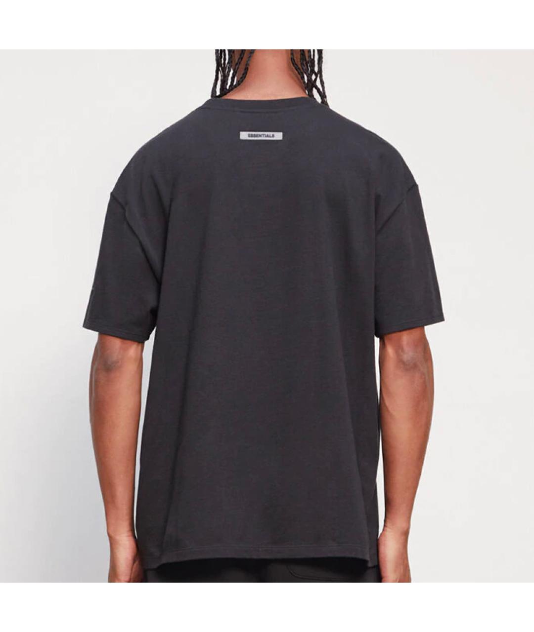 FEAR OF GOD ESSENTIALS Черная хлопковая футболка, фото 3