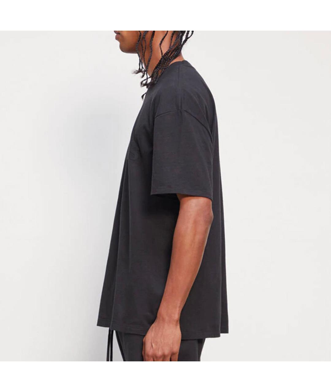 FEAR OF GOD ESSENTIALS Черная хлопковая футболка, фото 2
