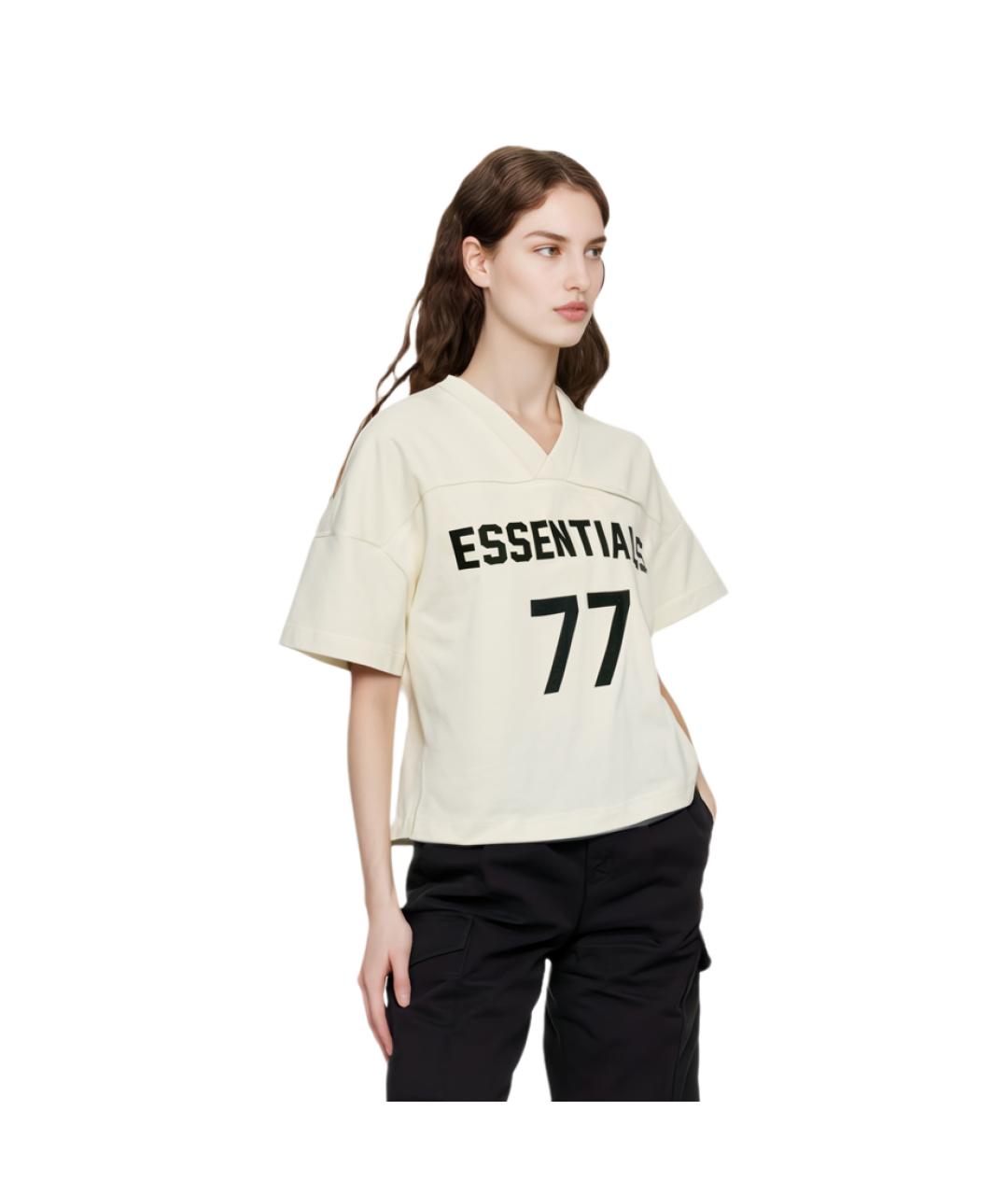 FEAR OF GOD ESSENTIALS Белая хлопковая футболка, фото 3