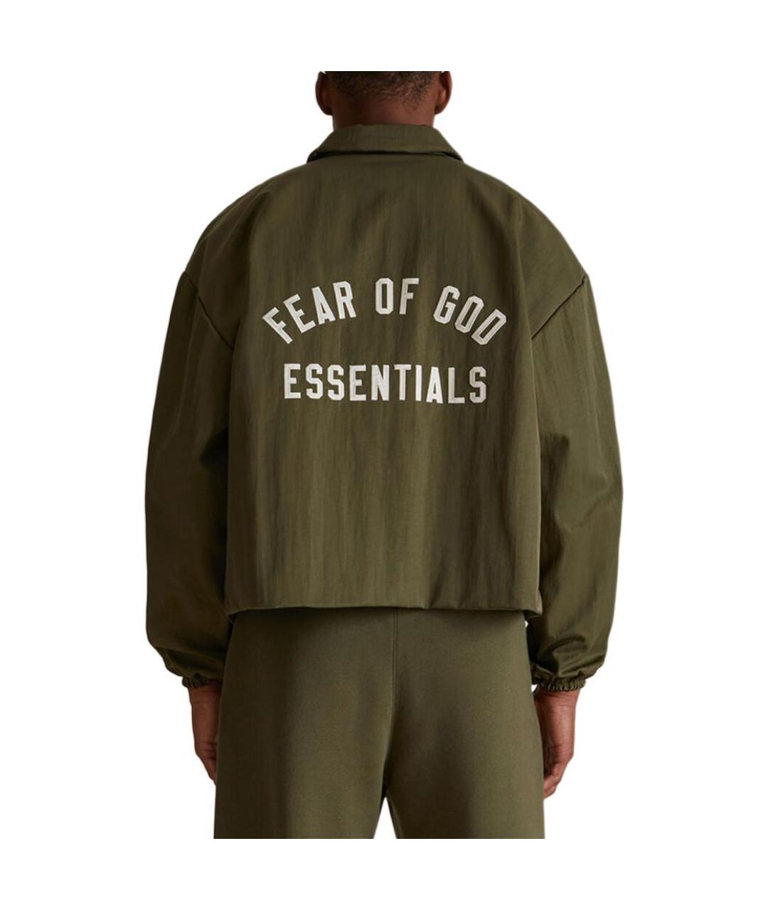 FEAR OF GOD ESSENTIALS Хаки хлопковая куртка, фото 4