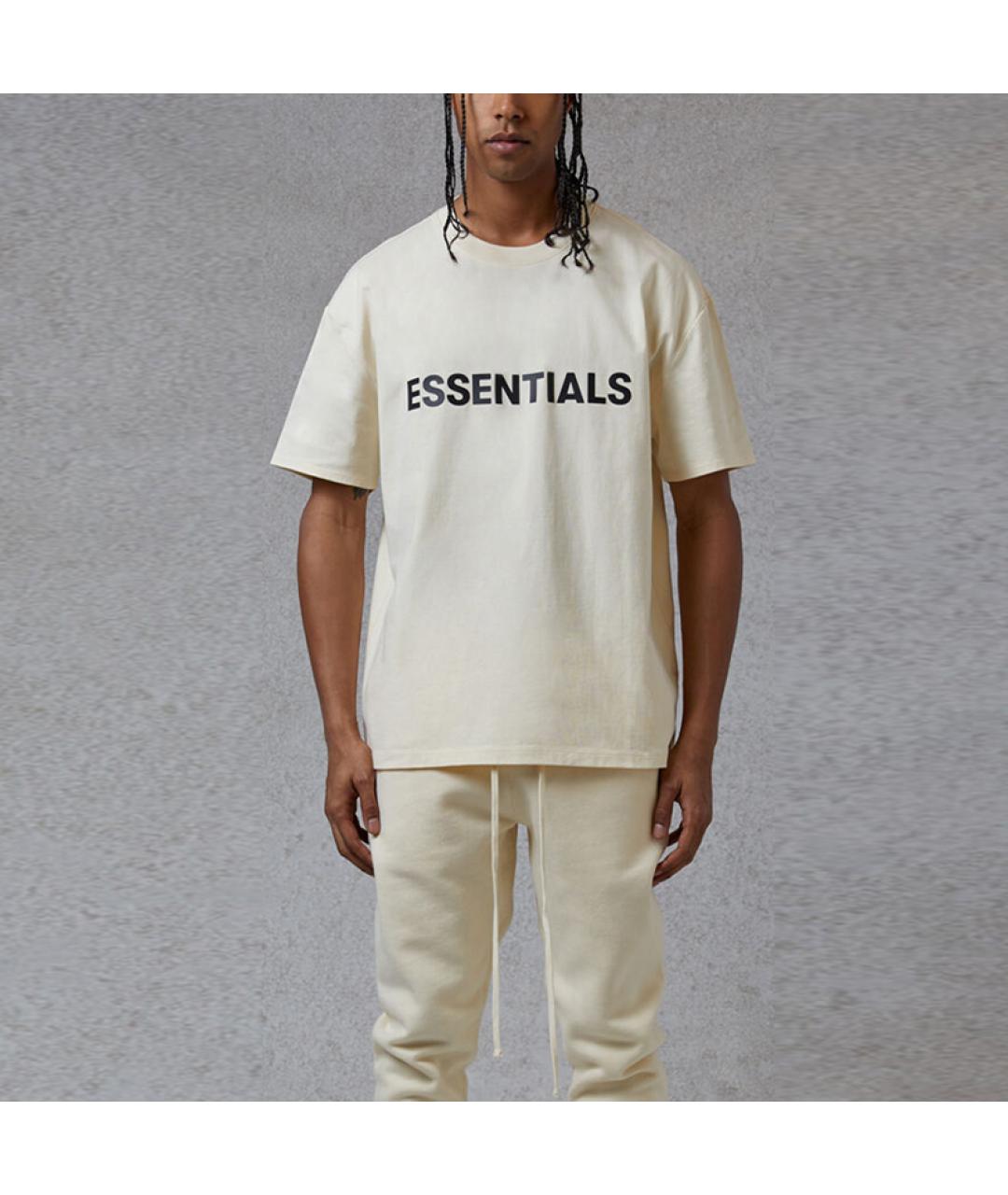 FEAR OF GOD ESSENTIALS Белая хлопковая футболка, фото 3