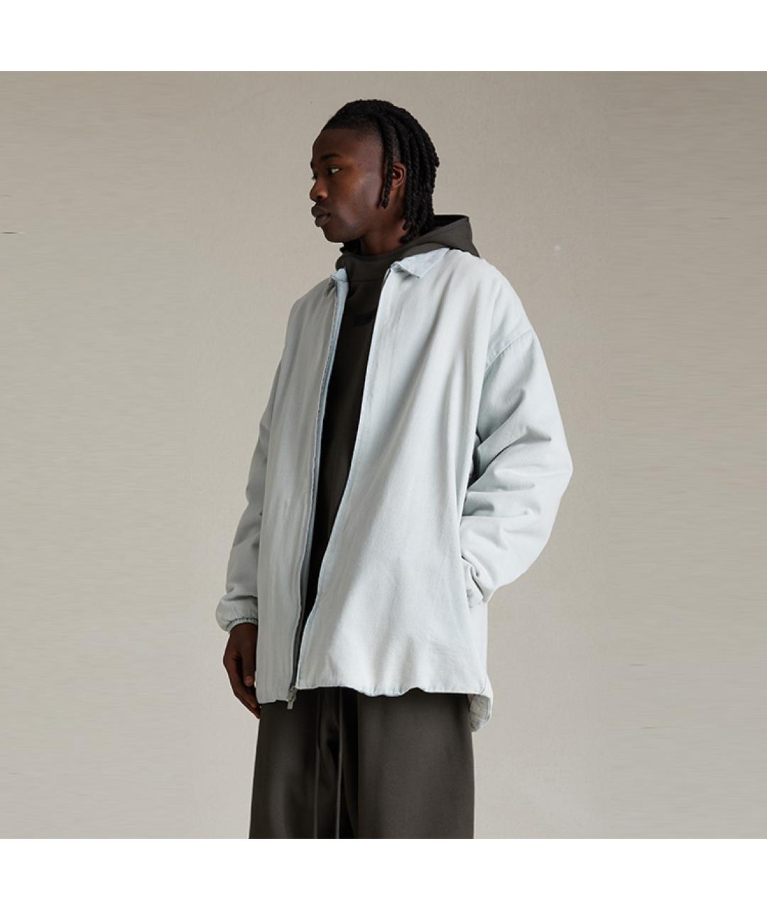FEAR OF GOD ESSENTIALS Голубая хлопковая куртка, фото 3