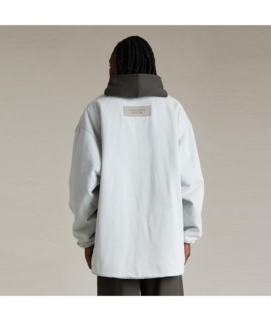 FEAR OF GOD ESSENTIALS Голубая хлопковая куртка, фото 4