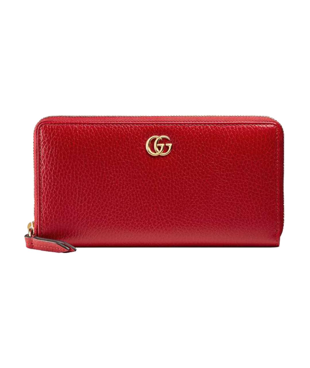 GUCCI Красный кожаный кошелек, фото 1