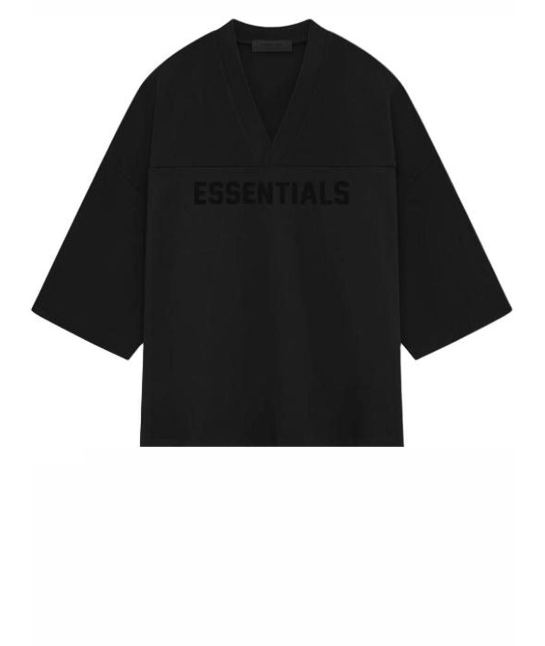 FEAR OF GOD ESSENTIALS Черная хлопковая футболка, фото 1