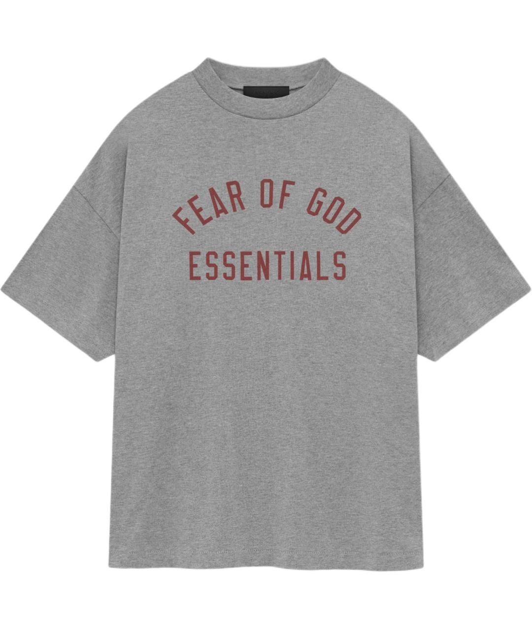 FEAR OF GOD ESSENTIALS Серая хлопковая футболка, фото 1