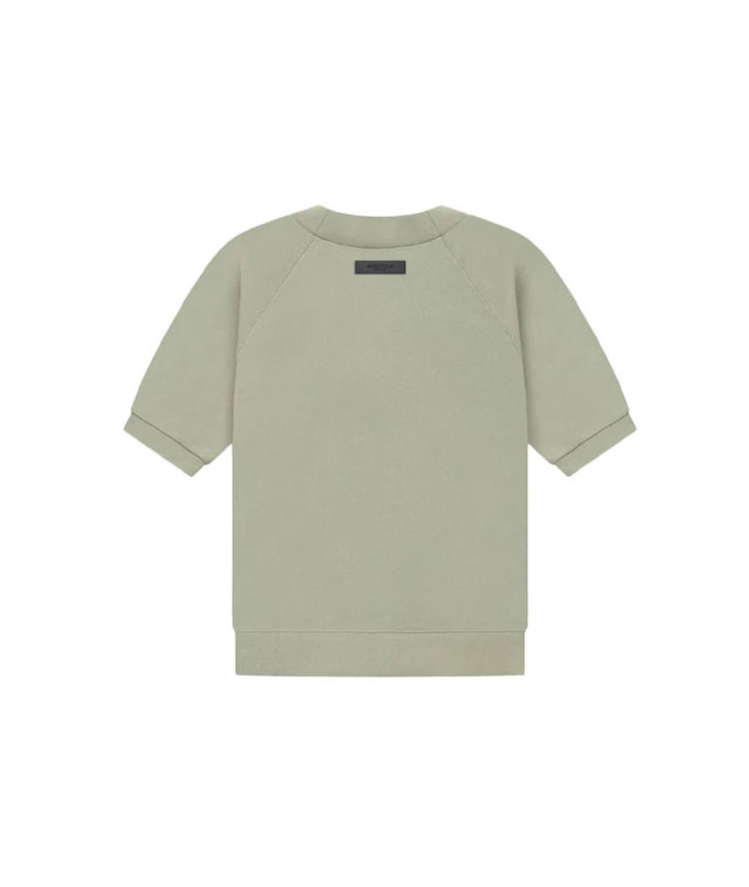 FEAR OF GOD ESSENTIALS Зеленая хлопковая футболка, фото 2